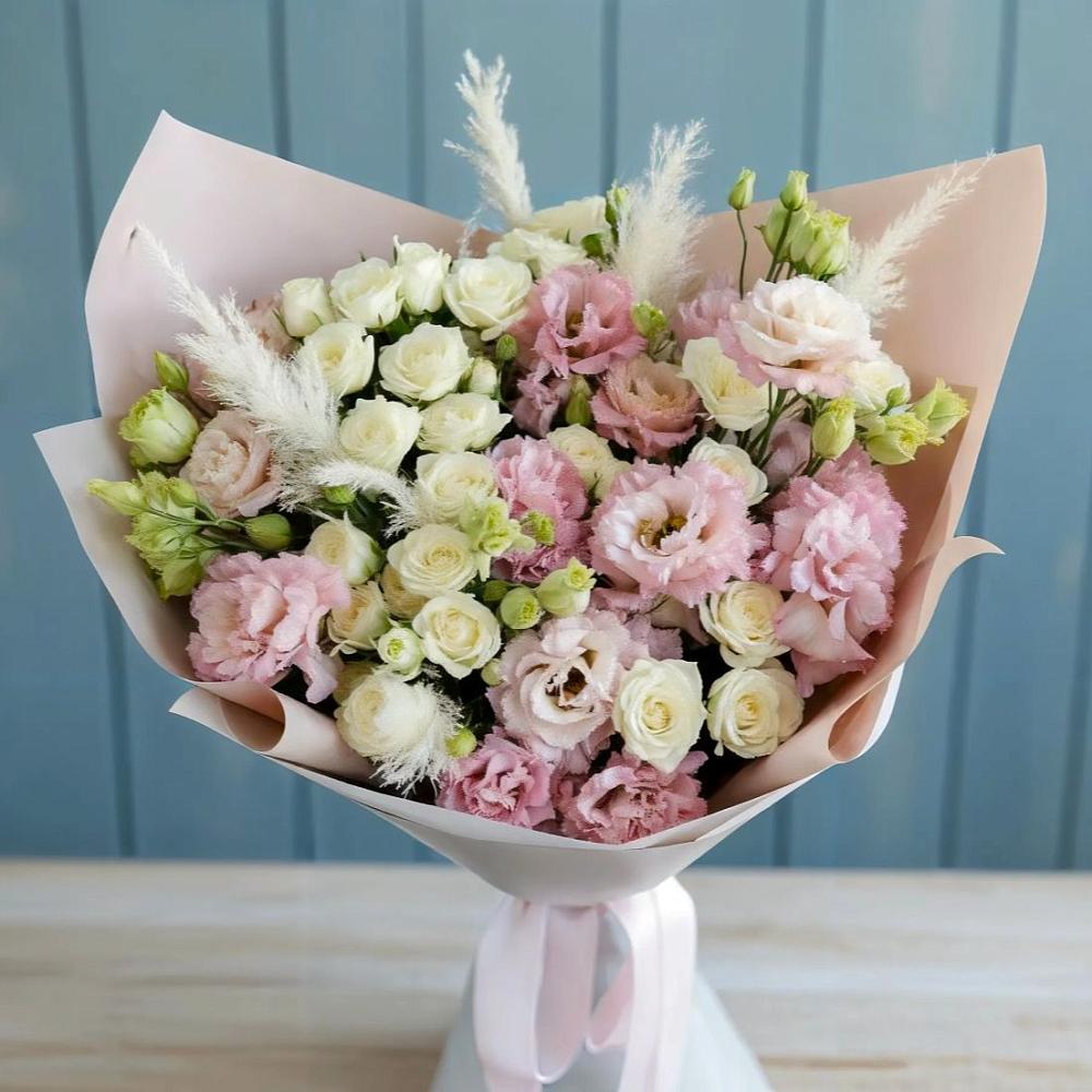 Букет цветов из: Альстромерии и Розы в Очере