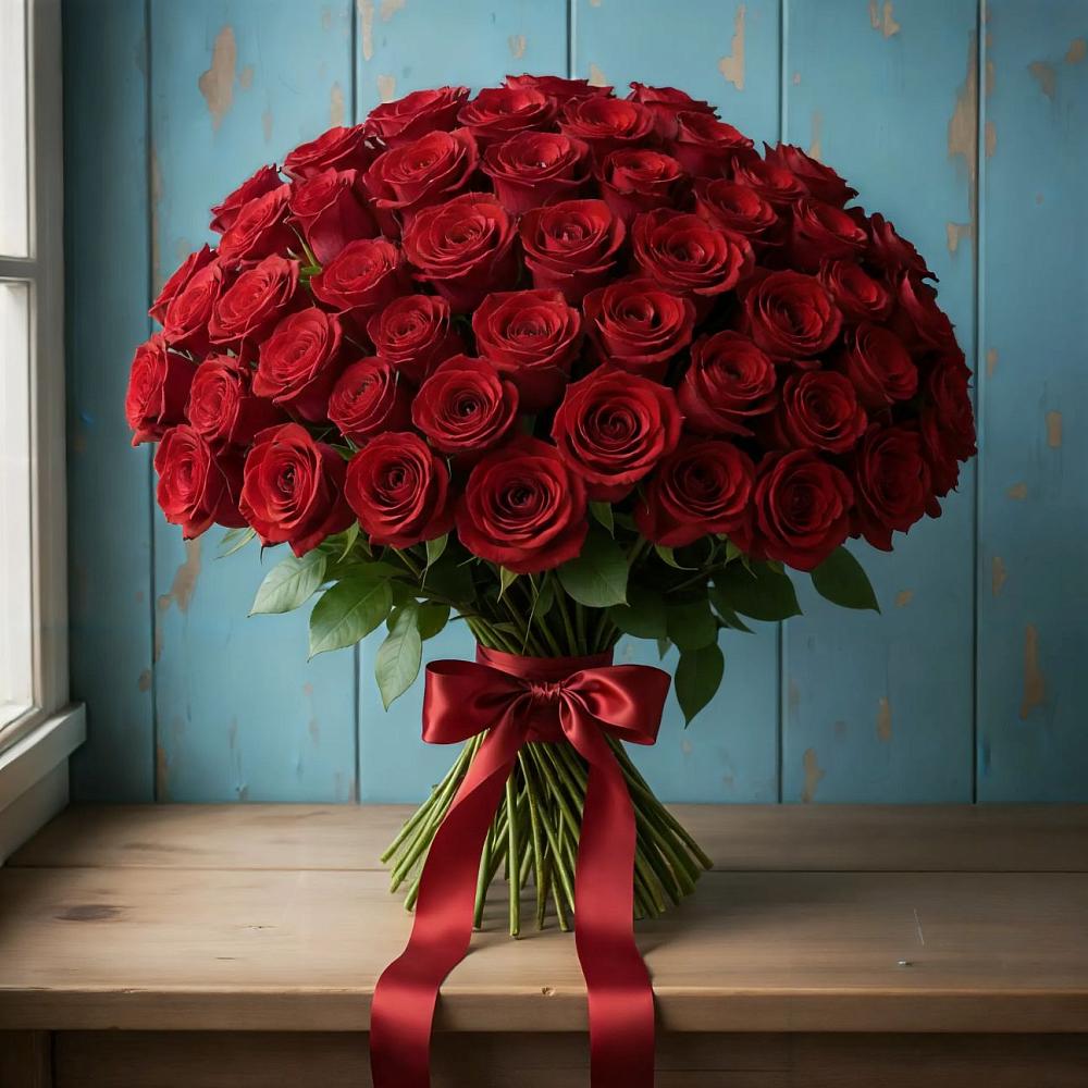 Букет Красные розы Блэк Меджик в Очере