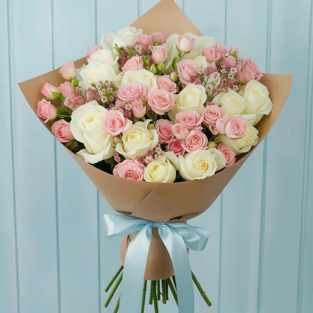 Букет цветов из: Розы в Очере