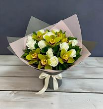 Букет цветов из:  Орхидеи и Розы в Очере