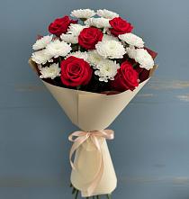Букет цветов из:  Розы и Хризантемы в Очере