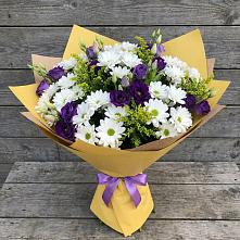 Букет цветов из:  Ирисы, Хризантемы и Ромашки в Очере