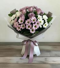 Букет цветов из:  Хризантемы и Розы в Очере