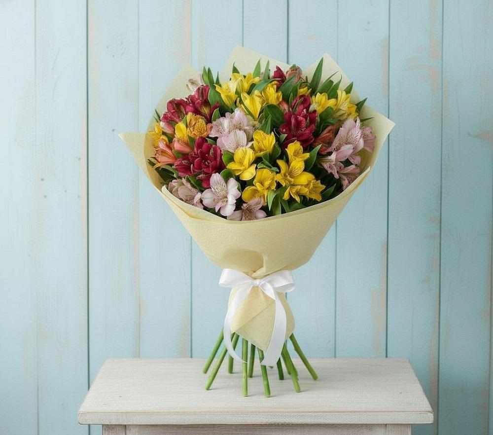 Букет цветов из: Альстромерии в Очере